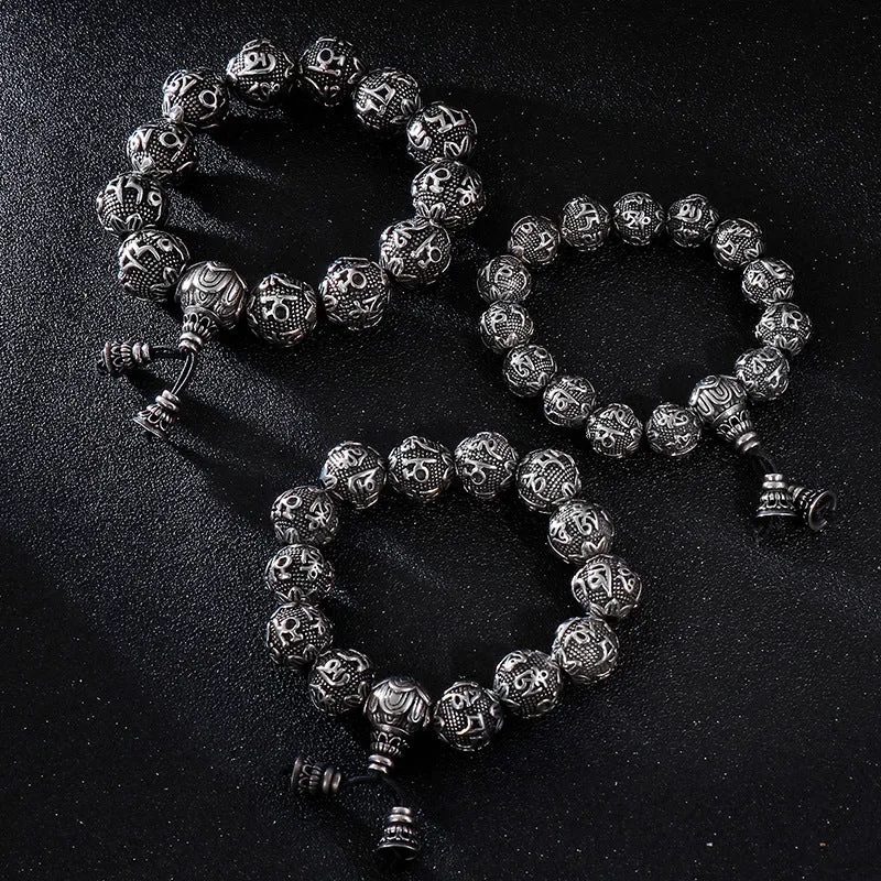 Titanium steel cast unisex bracelet with engraved text in 13mm width on plain background