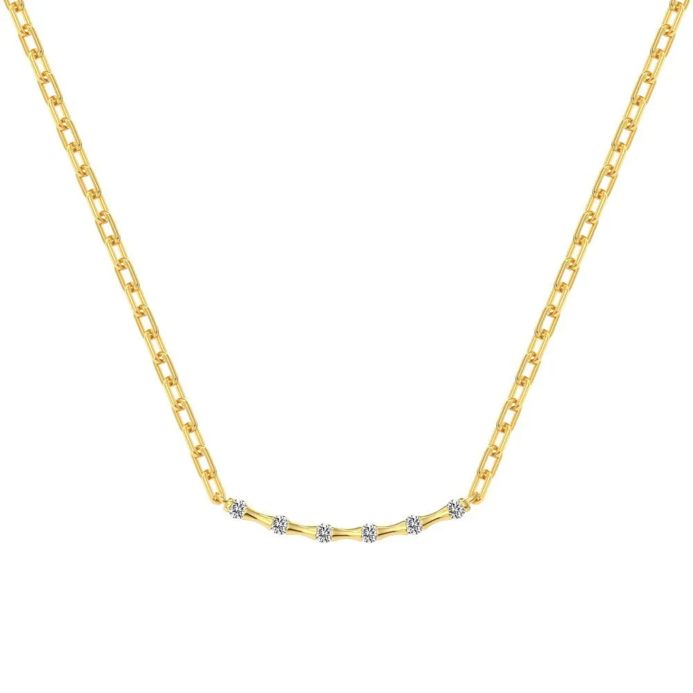 925 silver simple fashionable all-match necklace for women with electroplated finish