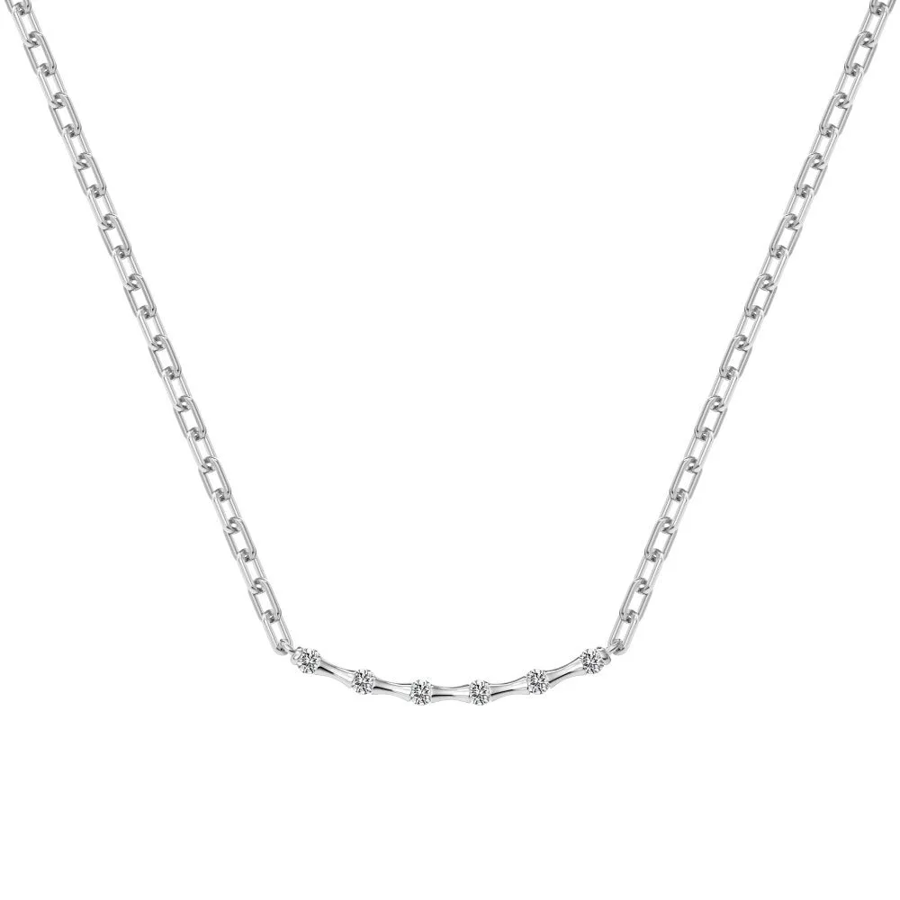 925 silver simple fashionable all-match necklace for women with electroplated finish
