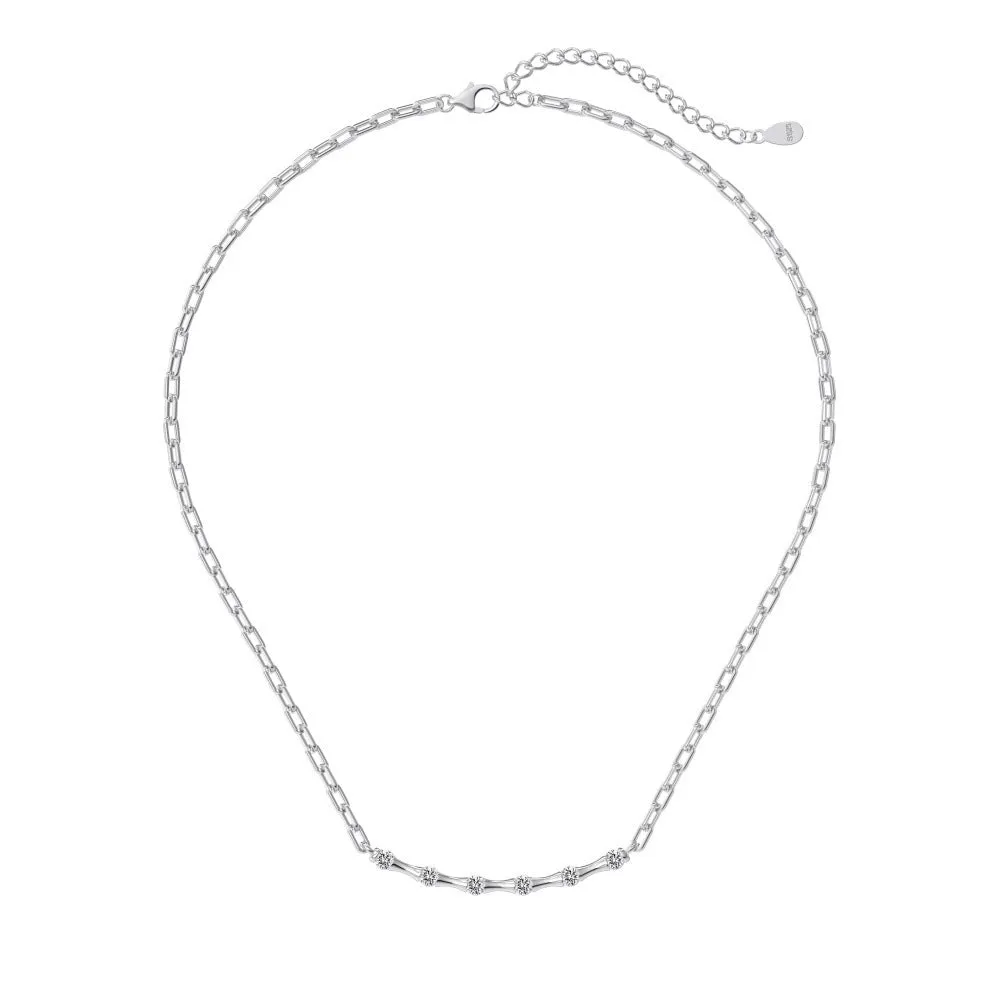 925 silver simple fashionable all-match necklace for women with electroplated finish