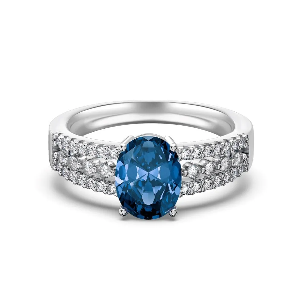 S925 sterling silver ring for women with bow and love-heart design, platinum finish, size No. 7
