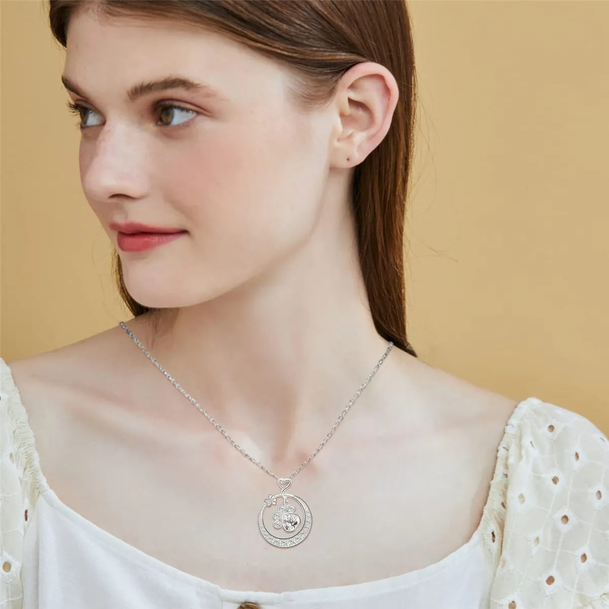 925 silver electroplated necklace with O-ring chain and heart and star motifs