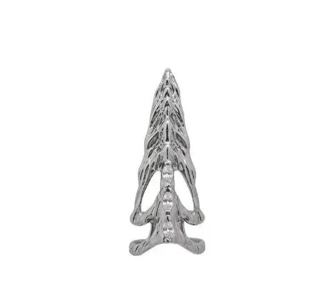 Metal ring with micro inlaid zircon and butterfly geometric design, INS style, on a white background