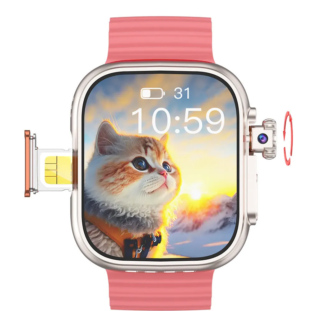 Electronic youth smart watch with step counter and waterproof design, available in black, gold, pink, silver white