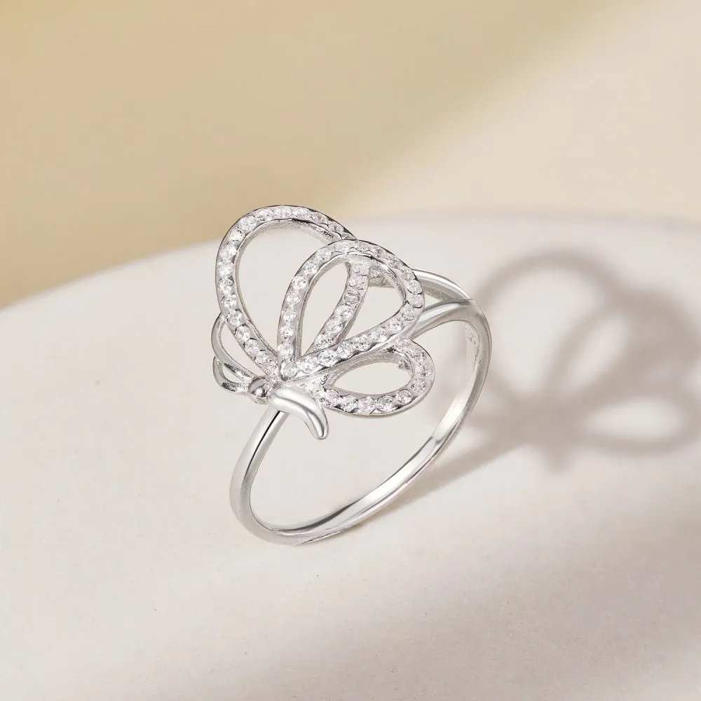 S925 sterling silver ring with zircon inlay geometric quadrilateral shape women jewellery