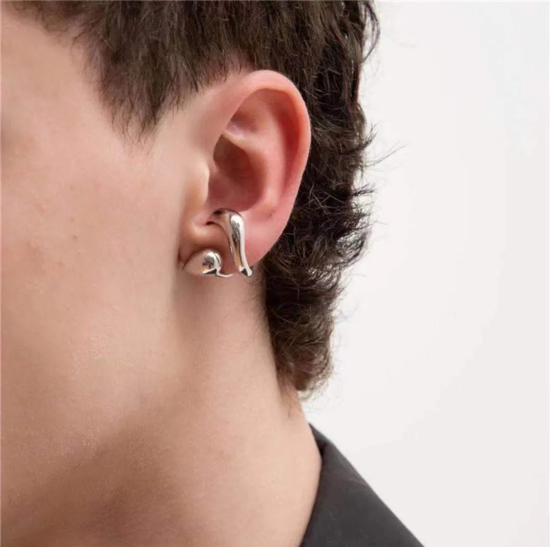 Unisex silver plated geometric earrings with Seiko treatment, shown as a pair on a neutral background