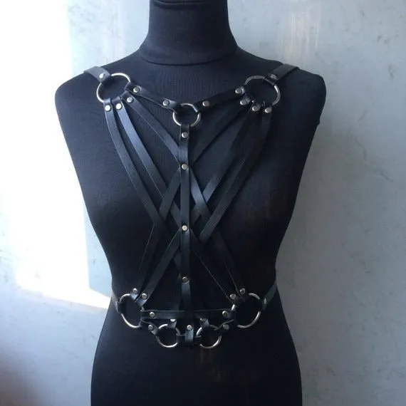 Women's PU imitation leather waist cover in Black