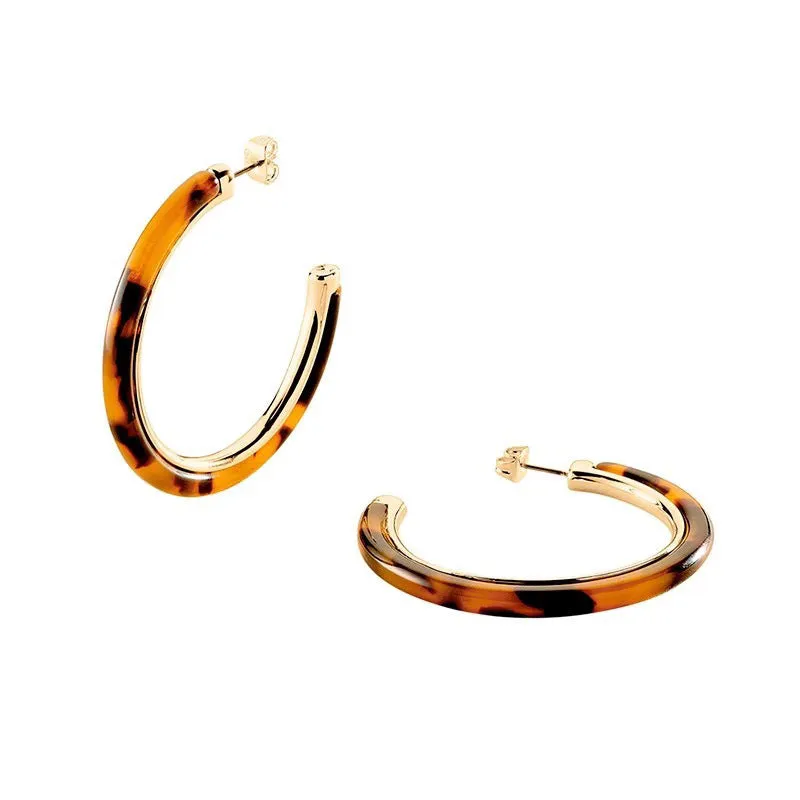Copper leopard print ring earrings geometric electroplated gold silver for women