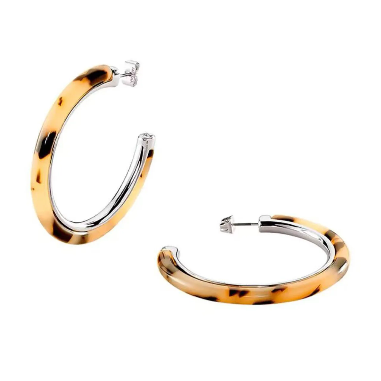 Copper leopard print ring earrings geometric electroplated gold silver for women