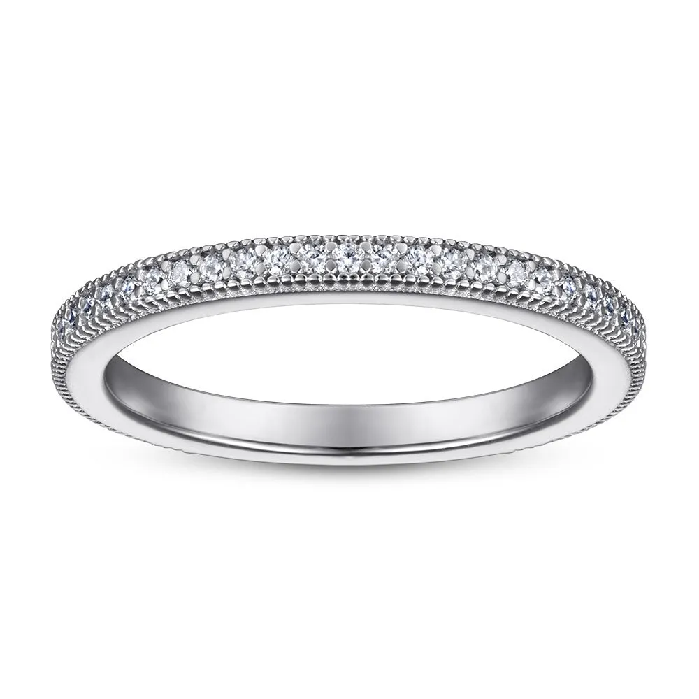 S925 sterling silver micro-inlaid zircon ring in rose gold colour, geometric design, women's size 7
