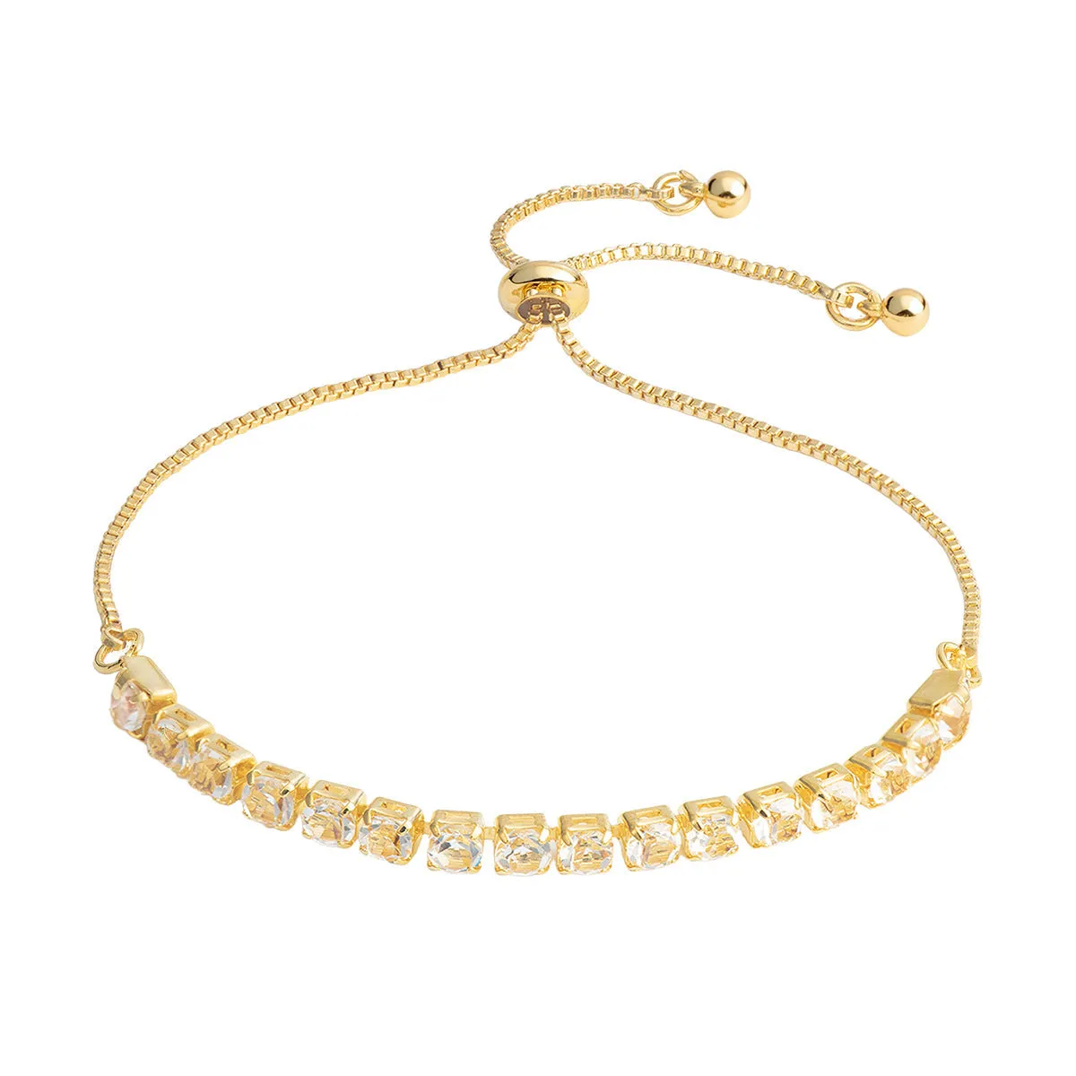 Micro-studded claw chain simple bracelet in metallic finish with round geometric studs on unisex wrist