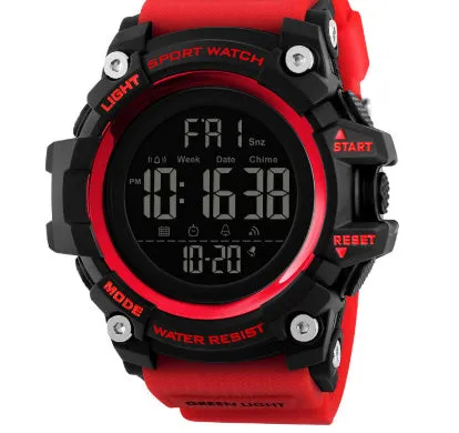 Men's outdoor camouflage electronic watch with sports style and button cell battery
