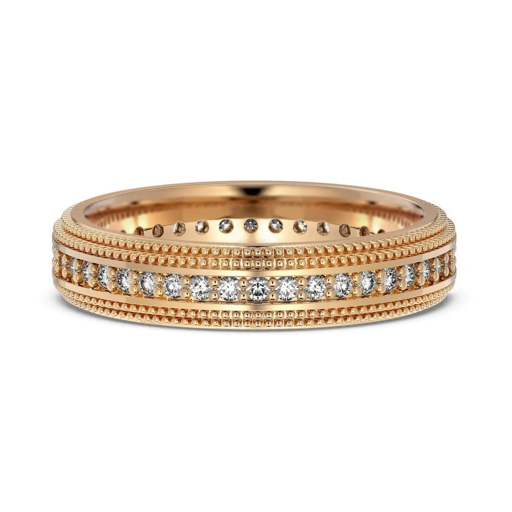 S925 sterling silver couple rings geometric design electroplated finish platinum colour side view