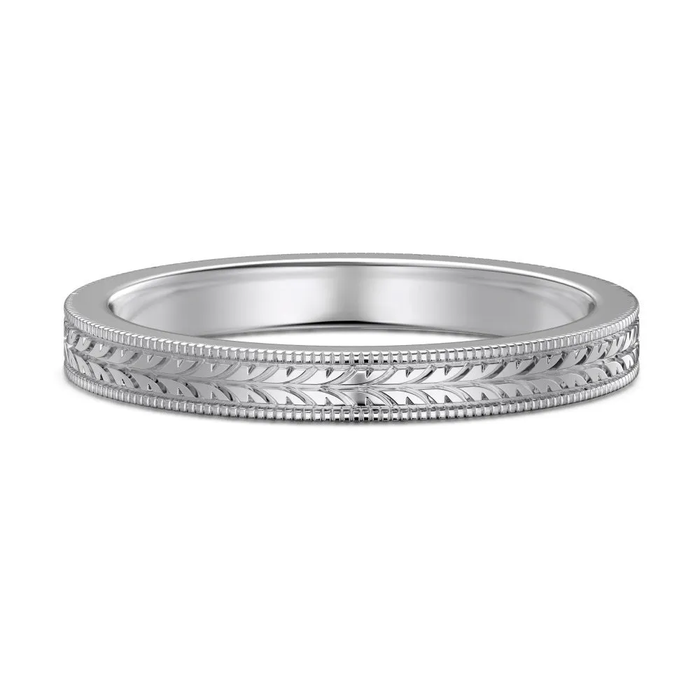 Sterling silver ring with electroplated platinum finish, geometry shape, round element, unisex size option.