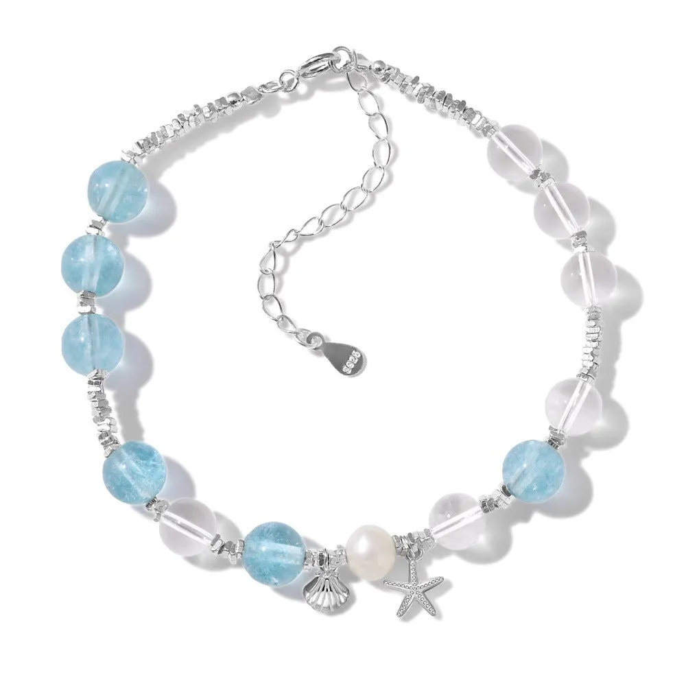 S925 sterling silver geometric bracelet for women with silver electroplated finish