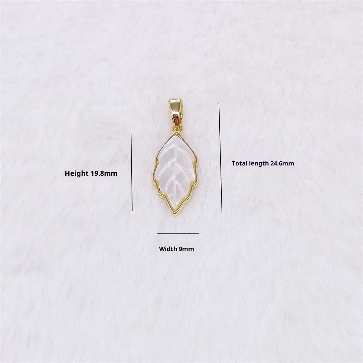 Copper plated 18K gold pearl shell DIY charm pendant in diamond skirt shape for jewellery making