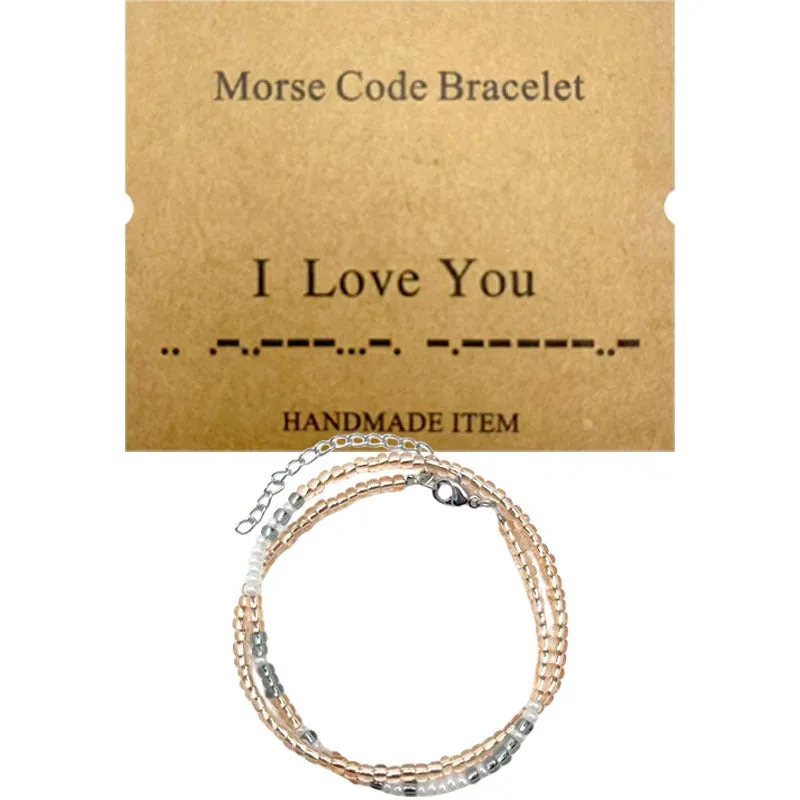 Moss password beads bracelet double-layer stainless steel crystal string beads geometric square pattern