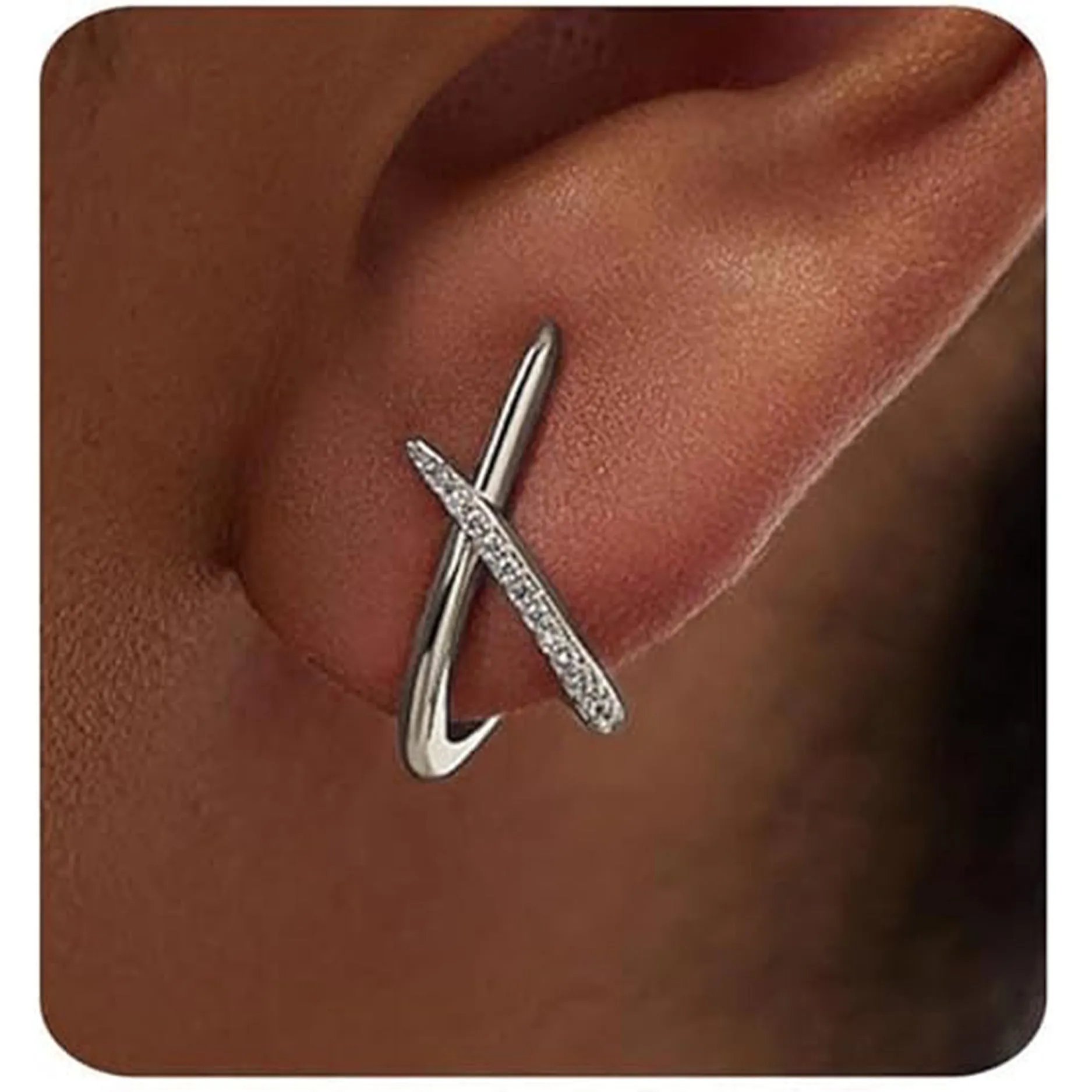 Electroplating 14K gold clip-on earrings, geometric shape, fashion OL style, zinc alloy, three colour pairs