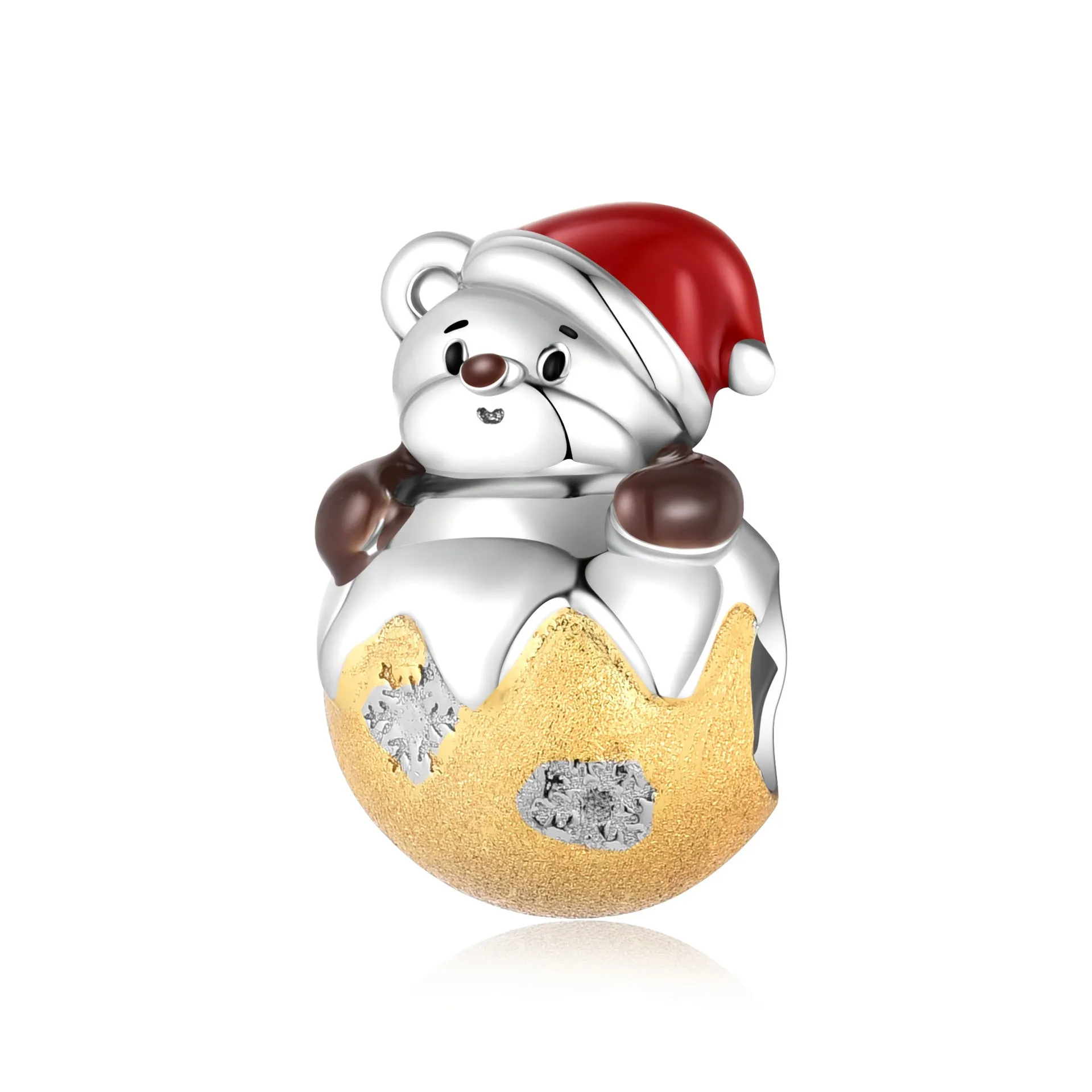 925 sterling silver Christmas pendant ornament with inlay finish, medium size, eleven colour options including PC1739, PC1740, PD1016