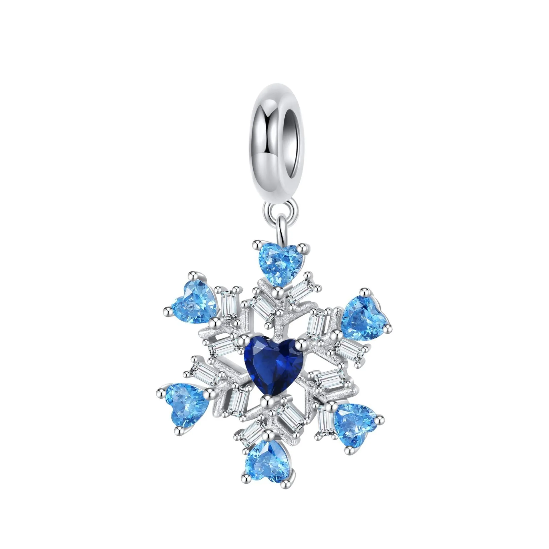 925 sterling silver Christmas pendant ornament with inlay finish, medium size, eleven colour options including PC1739, PC1740, PD1016