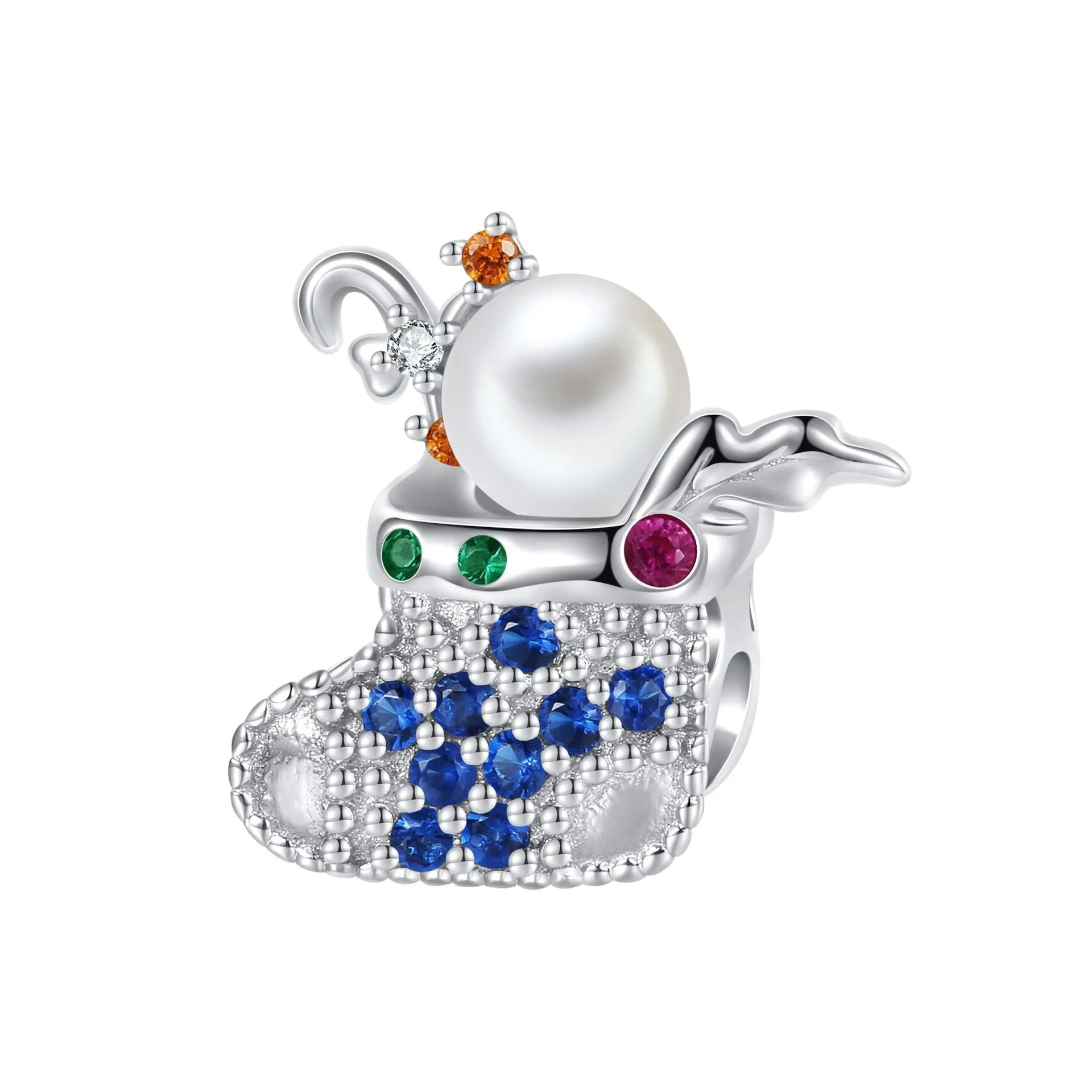 925 sterling silver Christmas pendant ornament with inlay finish, medium size, eleven colour options including PC1739, PC1740, PD1016