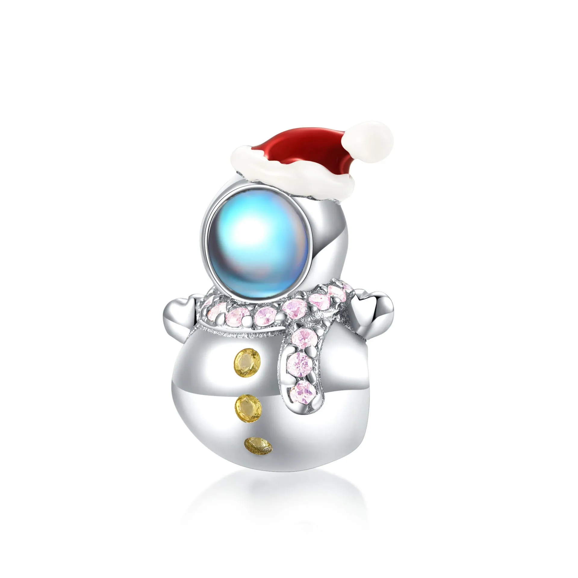 925 sterling silver Christmas pendant ornament with inlay finish, medium size, eleven colour options including PC1739, PC1740, PD1016