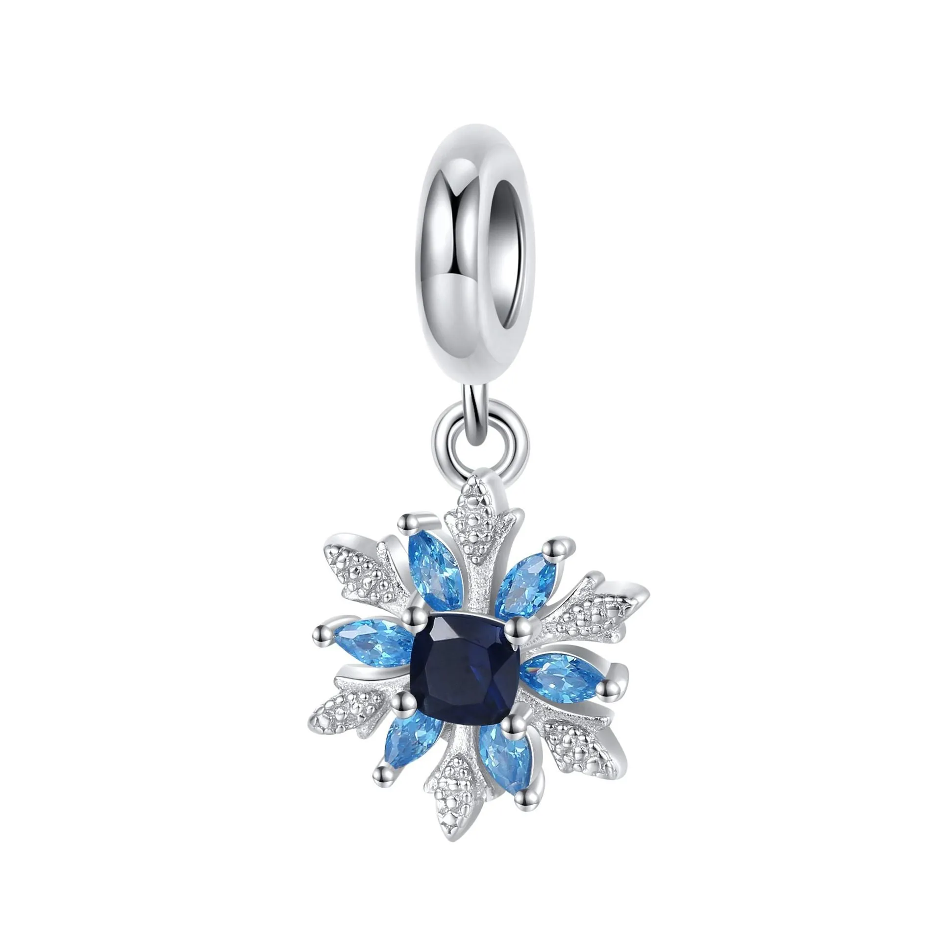 925 sterling silver Christmas pendant ornament with inlay finish, medium size, eleven colour options including PC1739, PC1740, PD1016