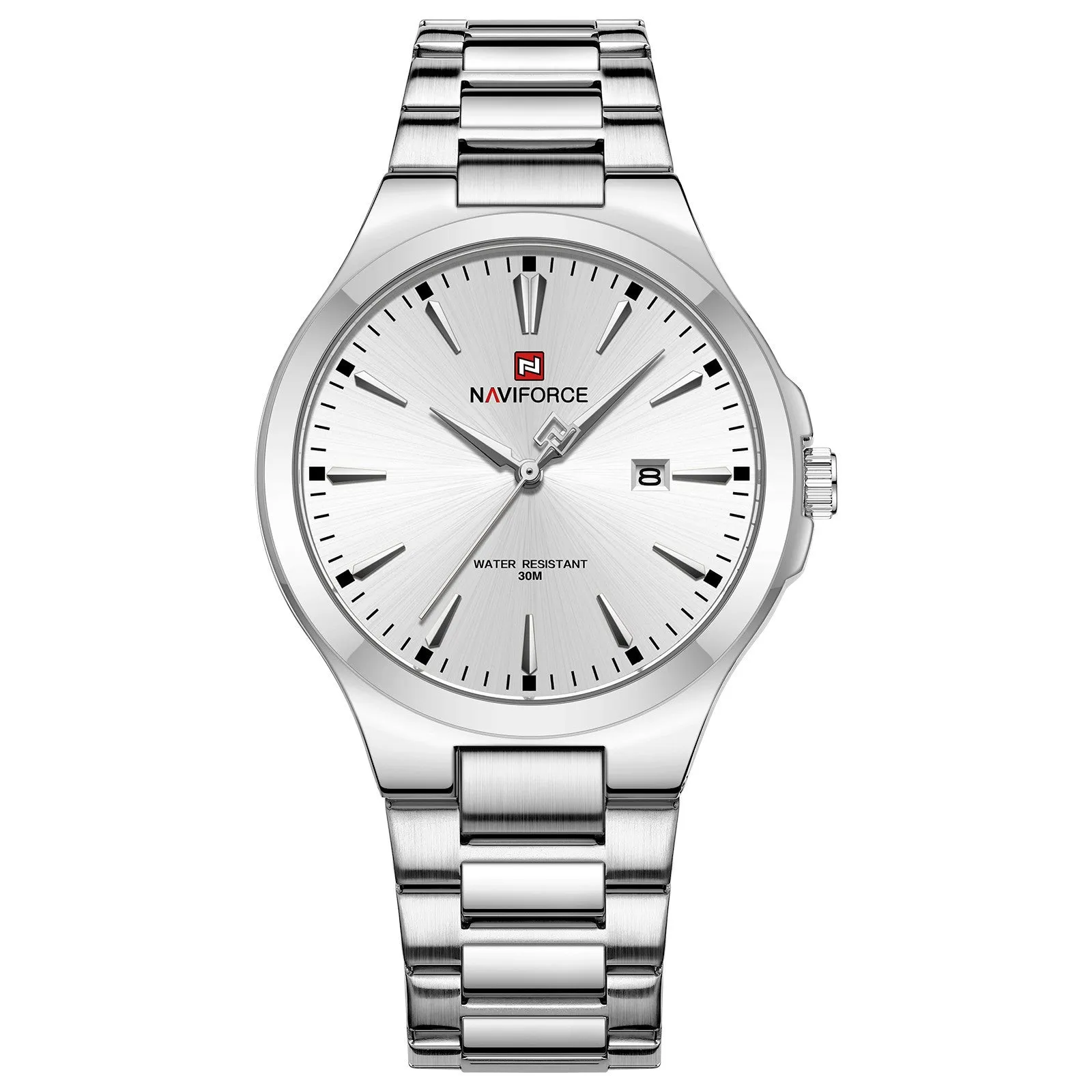 Alloy case men's business watch with round dial, 10.5mm thickness, 3ATM water resistance, black colour option