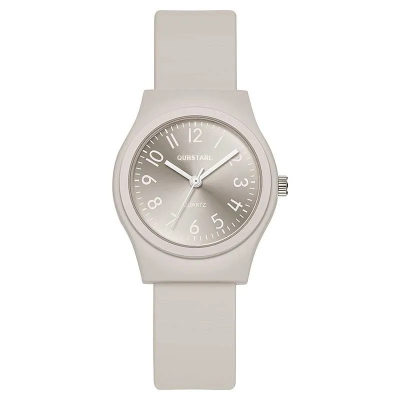 Casual digital quartz silicone children's watch in black with 9mm case and digital display