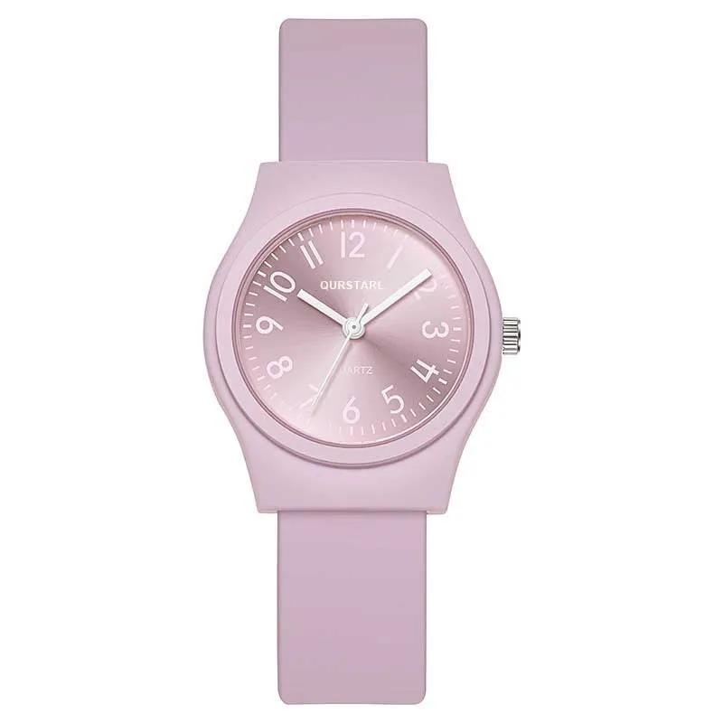 Casual digital quartz silicone children's watch in black with 9mm case and digital display