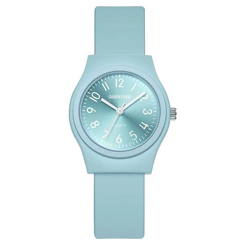 Casual digital quartz silicone children's watch in black with 9mm case and digital display