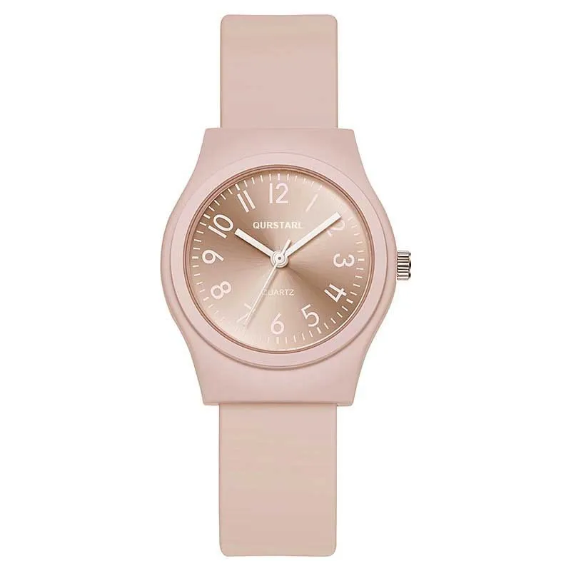 Casual digital quartz silicone children's watch in black with 9mm case and digital display