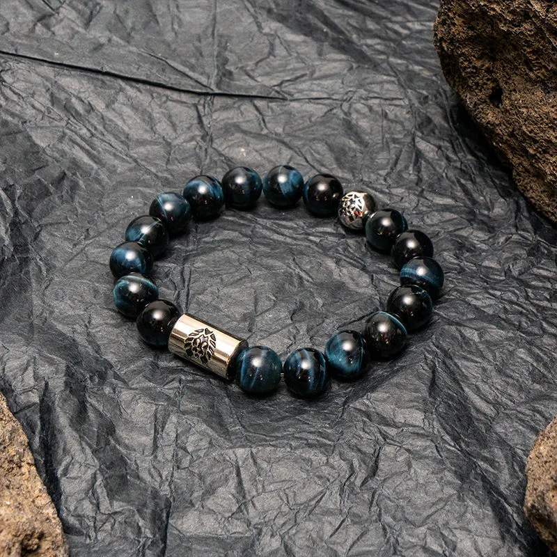 Geometric bodhi bead bracelet in ethnic style with multiple colour patterns including black and white Qiankun design