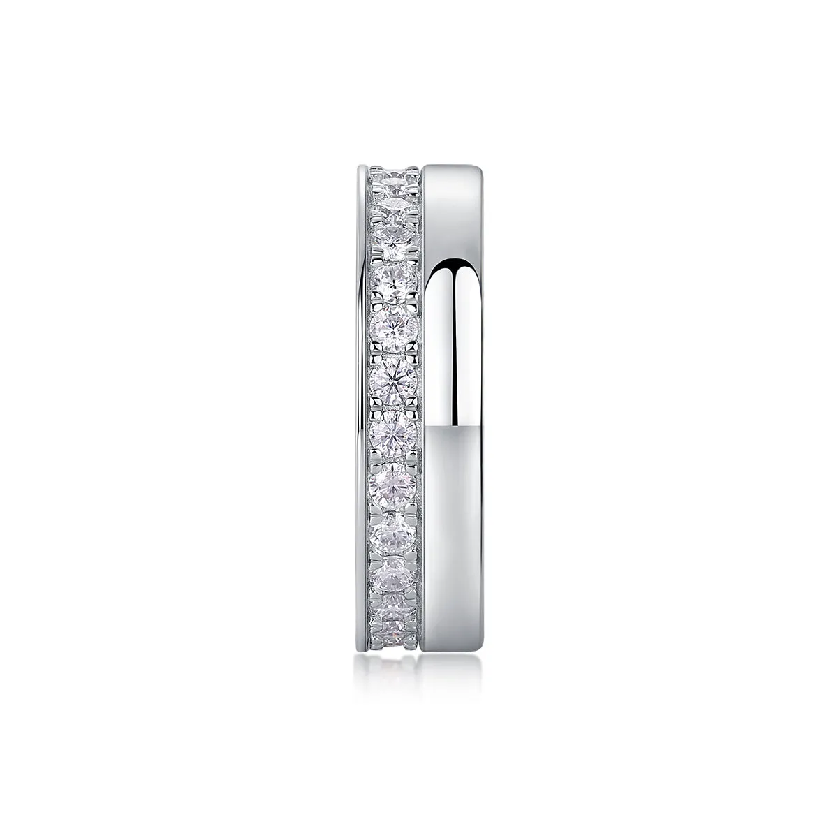 Star River moissanite wedding ring set S925 silver gold-plated with GRA certificate