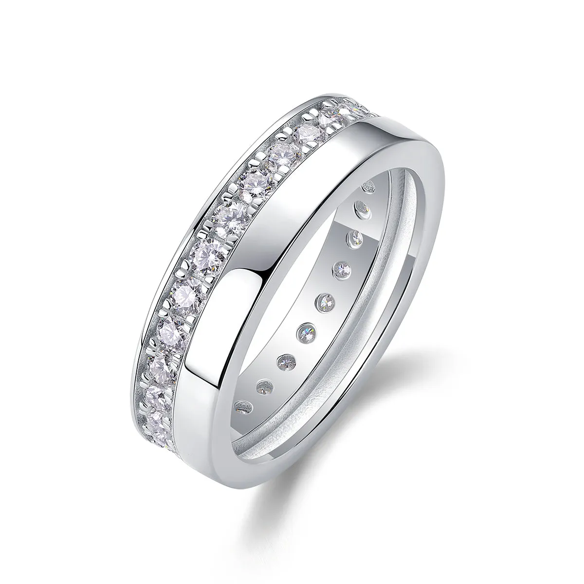 Star River moissanite wedding ring set S925 silver gold-plated with GRA certificate