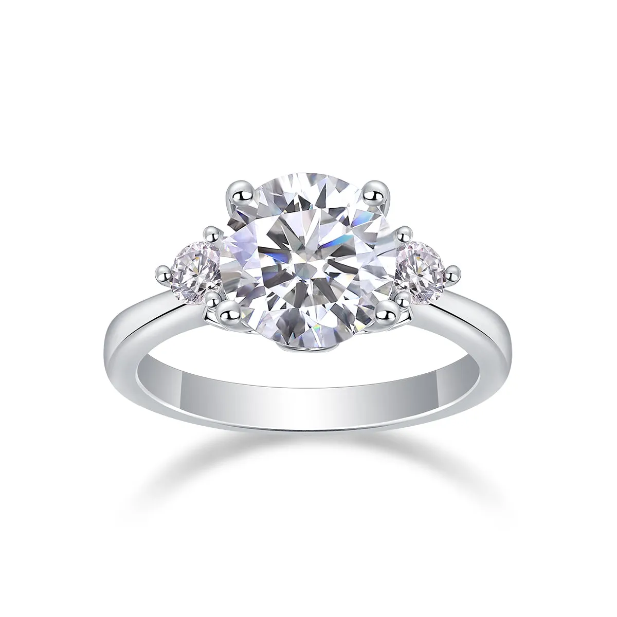 Starry Night Brilliance gold-plated S925 silver wedding ring set with 2-carat moissanite in gift box