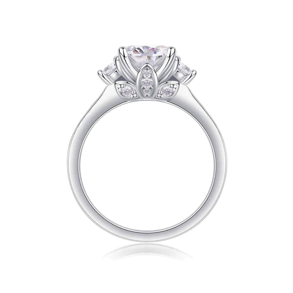 Starry Night Brilliance gold-plated S925 silver wedding ring set with 2-carat moissanite in gift box