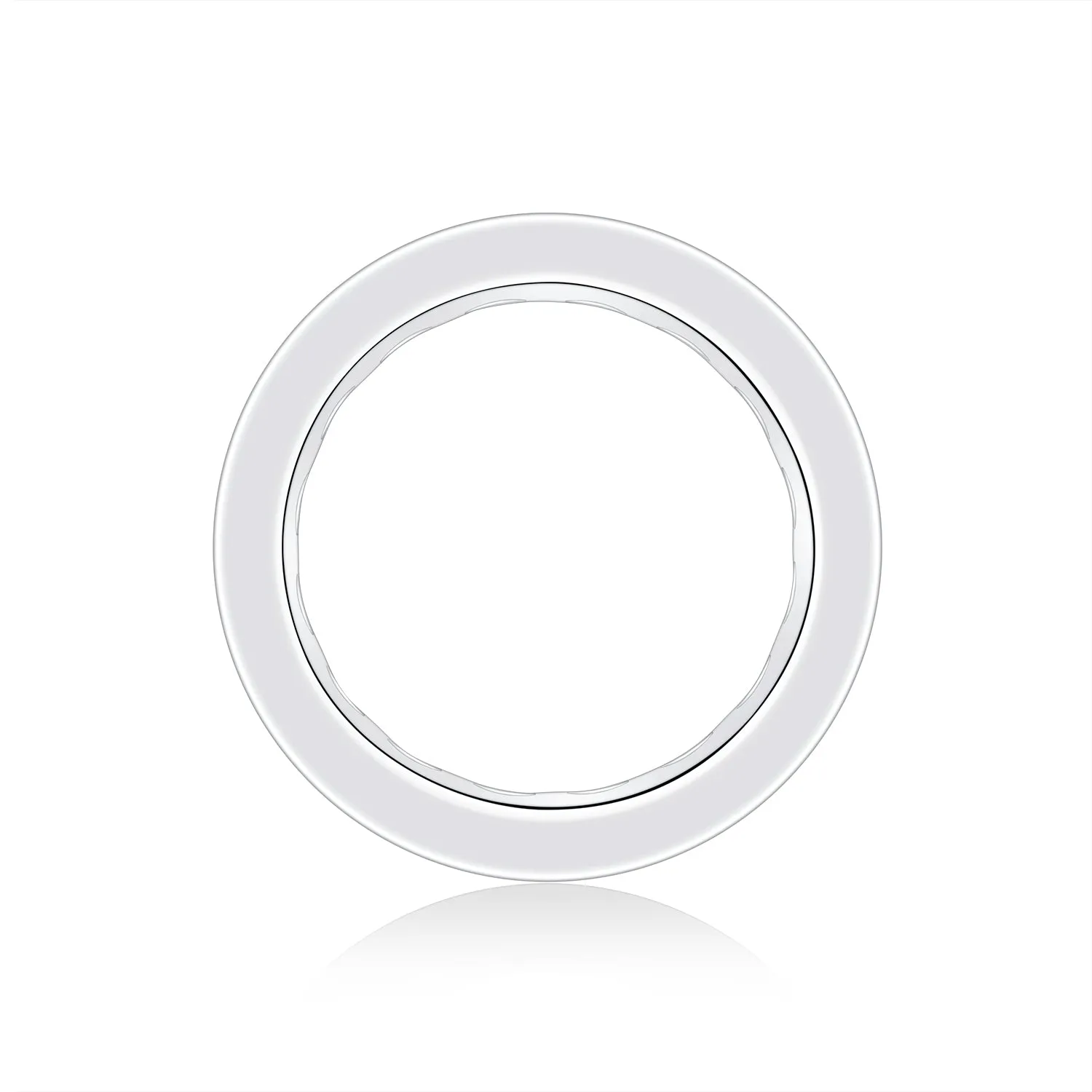 Flowing Cloud Passion wedding ring set with 0.3-carat moissanite in S925 silver with platinum plating on white background