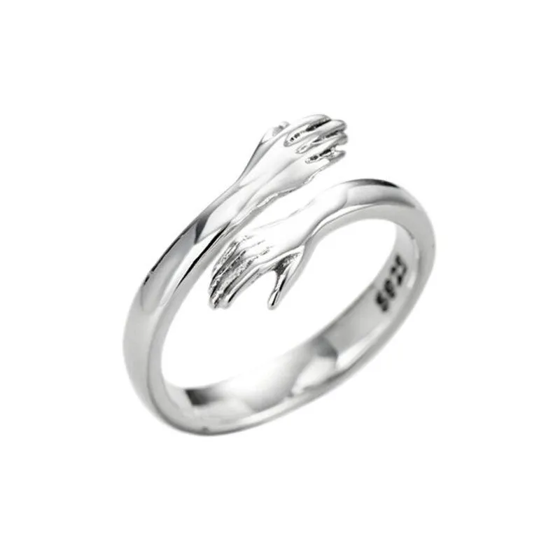 Creative geometric adjustable ring in copper with silver plating