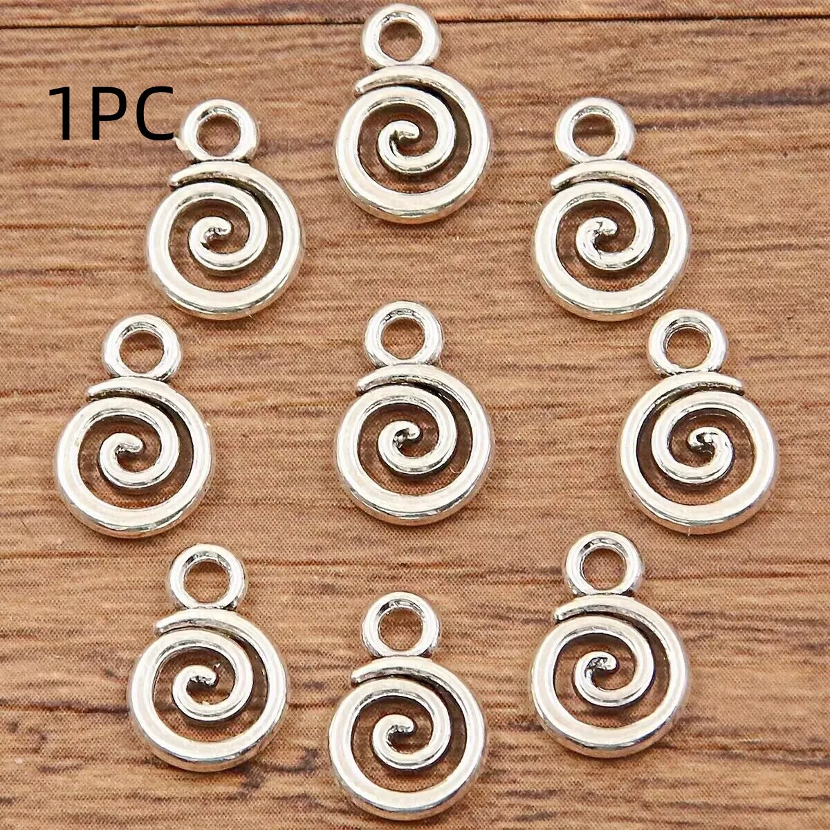 Double-sided hollow circle alloy pendant in simple round style, 7x11mm or 13x15mm, electroplated finish