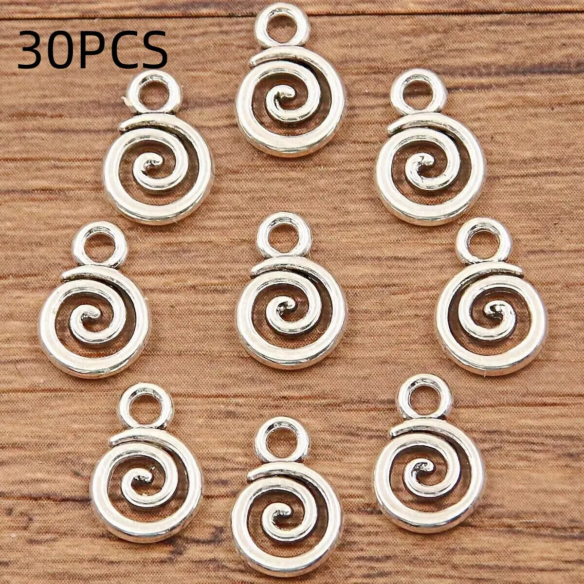 Double-sided hollow circle alloy pendant in simple round style, 7x11mm or 13x15mm, electroplated finish