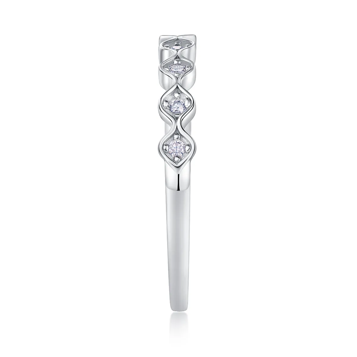 Moissanite wedding ring set S925 silver platinum-plated with GRA certificate gift box sizes 5-9