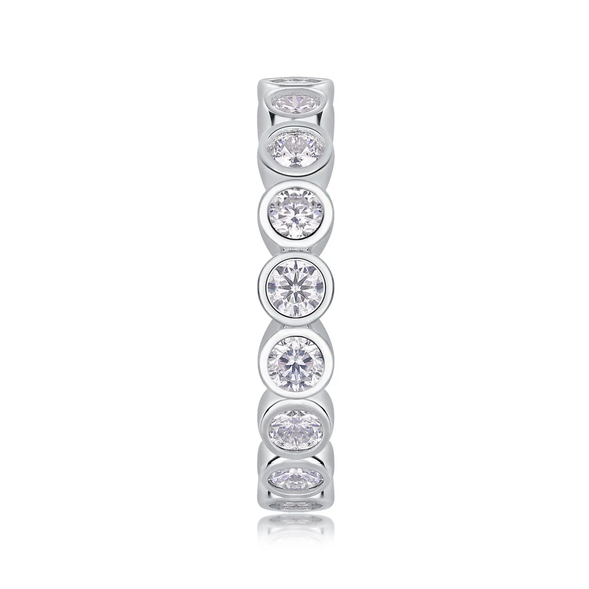 Moissanite wedding ring set in gold, platinum, and rose gold, S925 silver with platinum plating, sizes 5-9