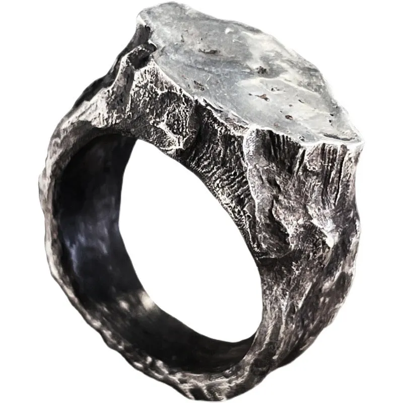 Vintage Nomad heavy gauge open ring in copper with adjustable opening and TJ-1420 colour finish featuring Saturn and Stubborn Stone design