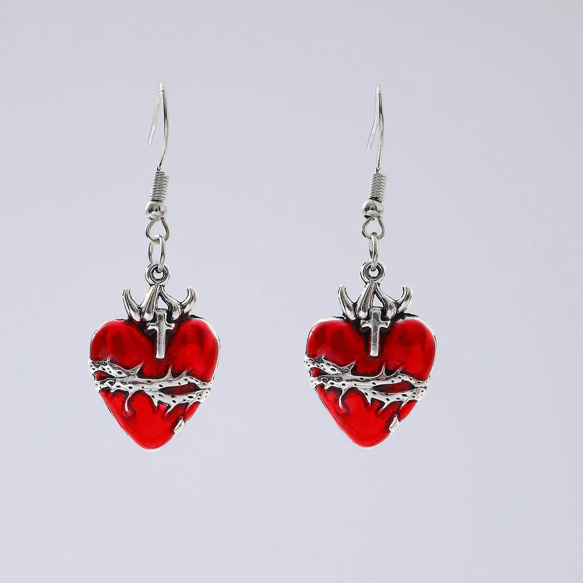 Alloy flower-shaped animal Halloween earrings for women, gothic personality style, colour options AQ-6008 and AQ-6009