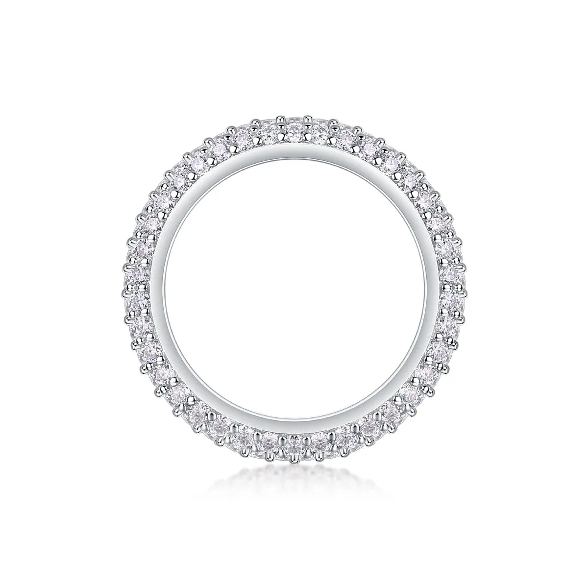 Twilight Beach Moissanite wedding ring set S925 silver platinum plated with GRA certificate in gift box