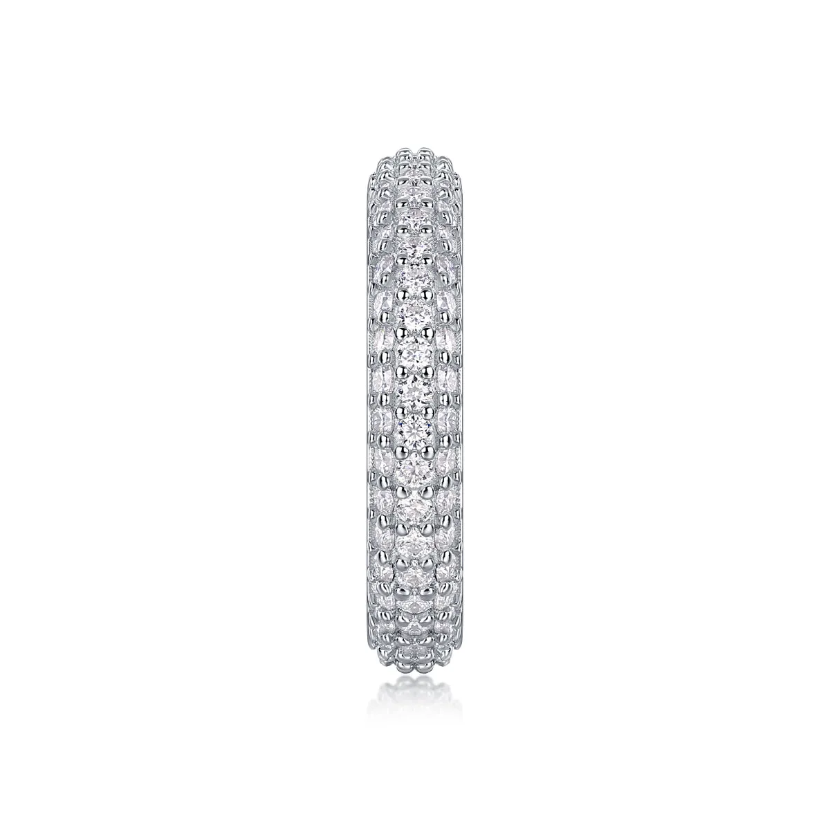 Twilight Beach Moissanite wedding ring set S925 silver platinum plated with GRA certificate in gift box