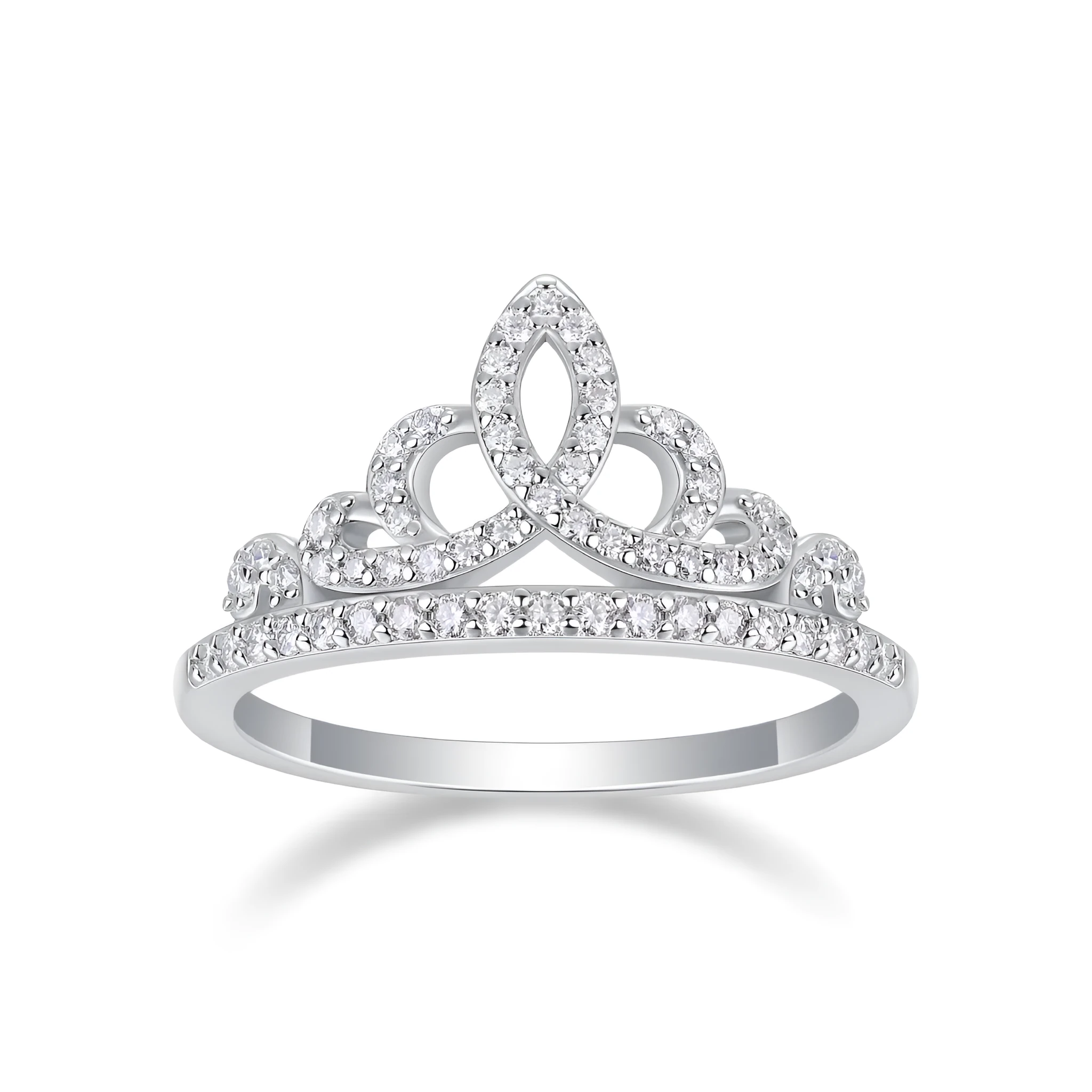 Moissanite wedding ring set in gold S925 silver platinum-plated with GRA certificate