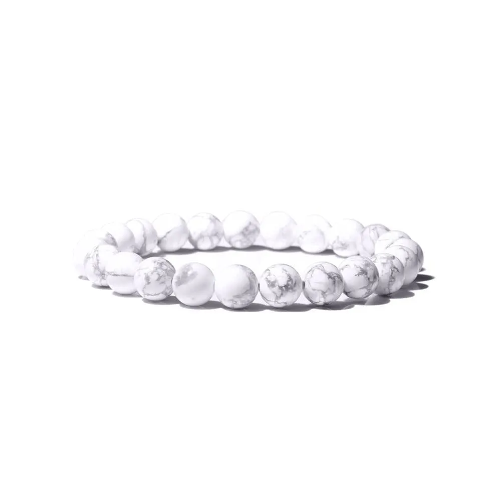 Handcrafted 8mm natural stone bead bracelet for girls with multiple agate colour beads