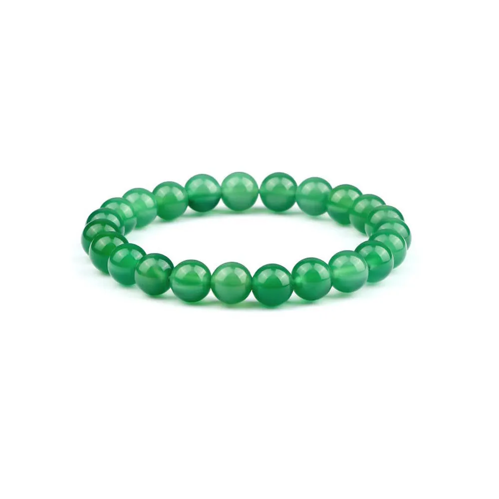 Handcrafted 8mm natural stone bead bracelet for girls with multiple agate colour beads